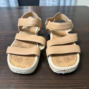 Vince Elian Leather Flatform Sport Sandals in Cappuccino‎